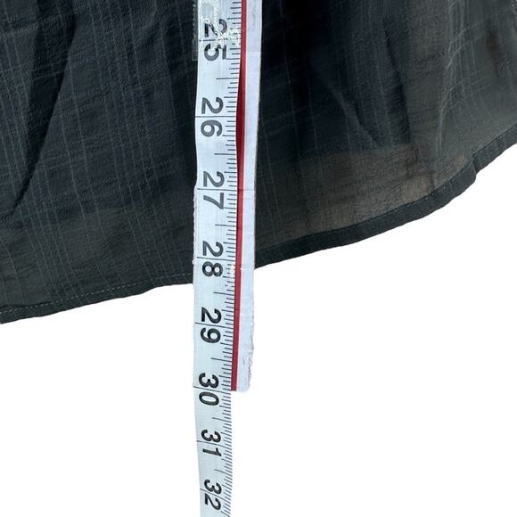 NWT 14th & Union Women's Size Small Grey Top Popover Tunic Blouse Semi Sheer - Picture 6 of 10